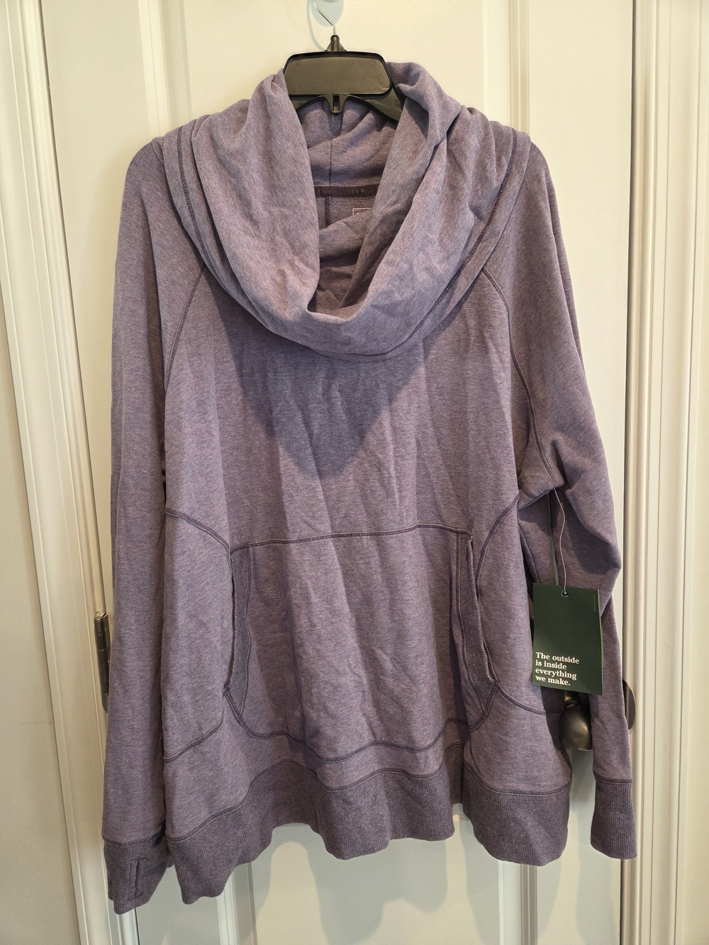 L.L. Bean Lavender Cowl-Neck Lightweight Sweatshirt